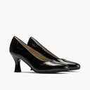 Zapato de Salón Mujer Stiletto Negro de Tacón Alto en Piel Charol (2)