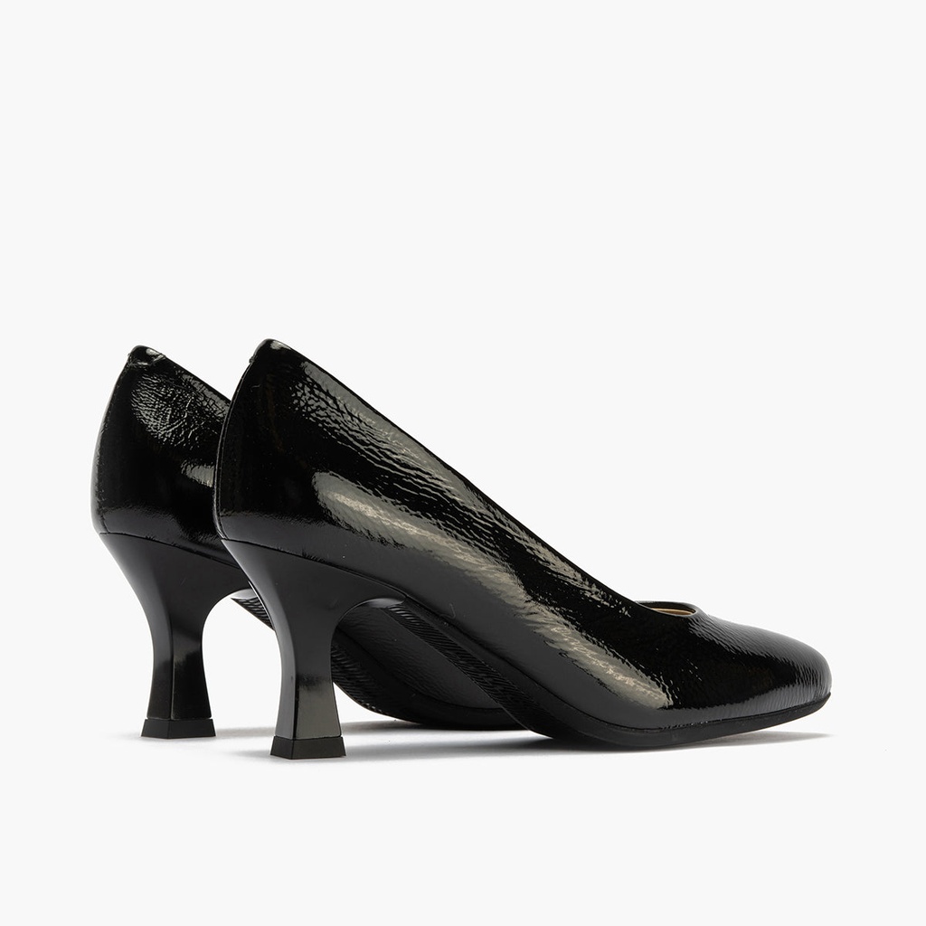 Zapato de Salón Mujer Stiletto Negro de Tacón Alto en Piel Charol (3)