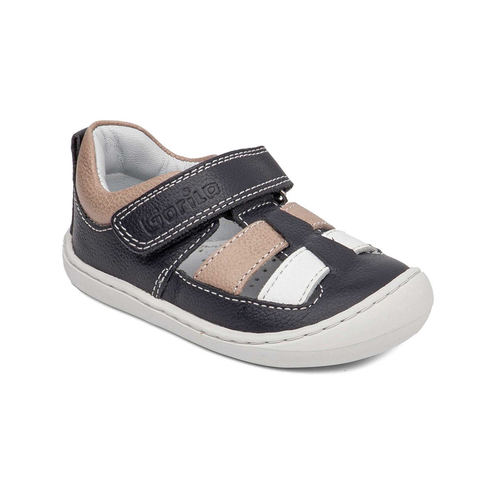 75901 | Oinak Barefoot Azul Blanco Beig 75901 | Oinak Barefoot Azul Blanco Beig GORILA RESPETUOSO ZAPATOS BAREFOOT PARA PEQUES, ¡AVENTURAS GIGANTES! FAVORECE EL DESARROLLO DEL PIE GORILA (1)