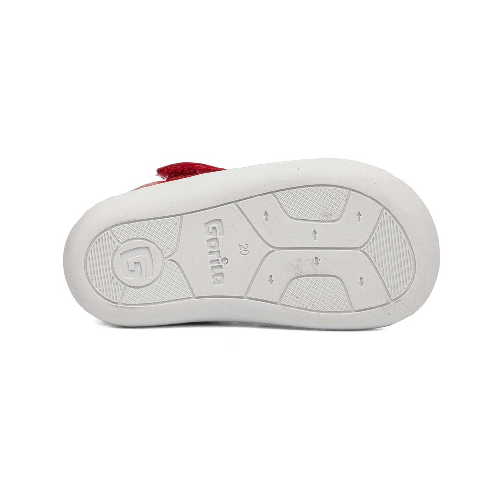 75901 | Oinak Barefoot Rojo Blanco Beig 75901 | Oinak Barefoot Rojo Blanco Beig GORILA RESPETUOSO ZAPATOS BAREFOOT PARA PEQUES, ¡AVENTURAS GIGANTES! FAVORECE EL DESARROLLO DEL PIE GORILA (3)