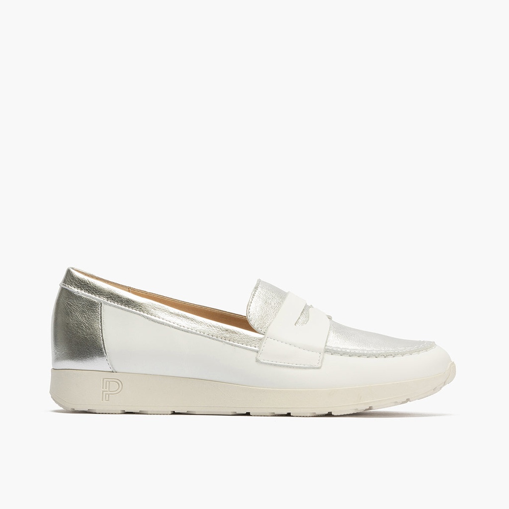 Mocasin antifaz mujer en piel combinada BLANCO (1)