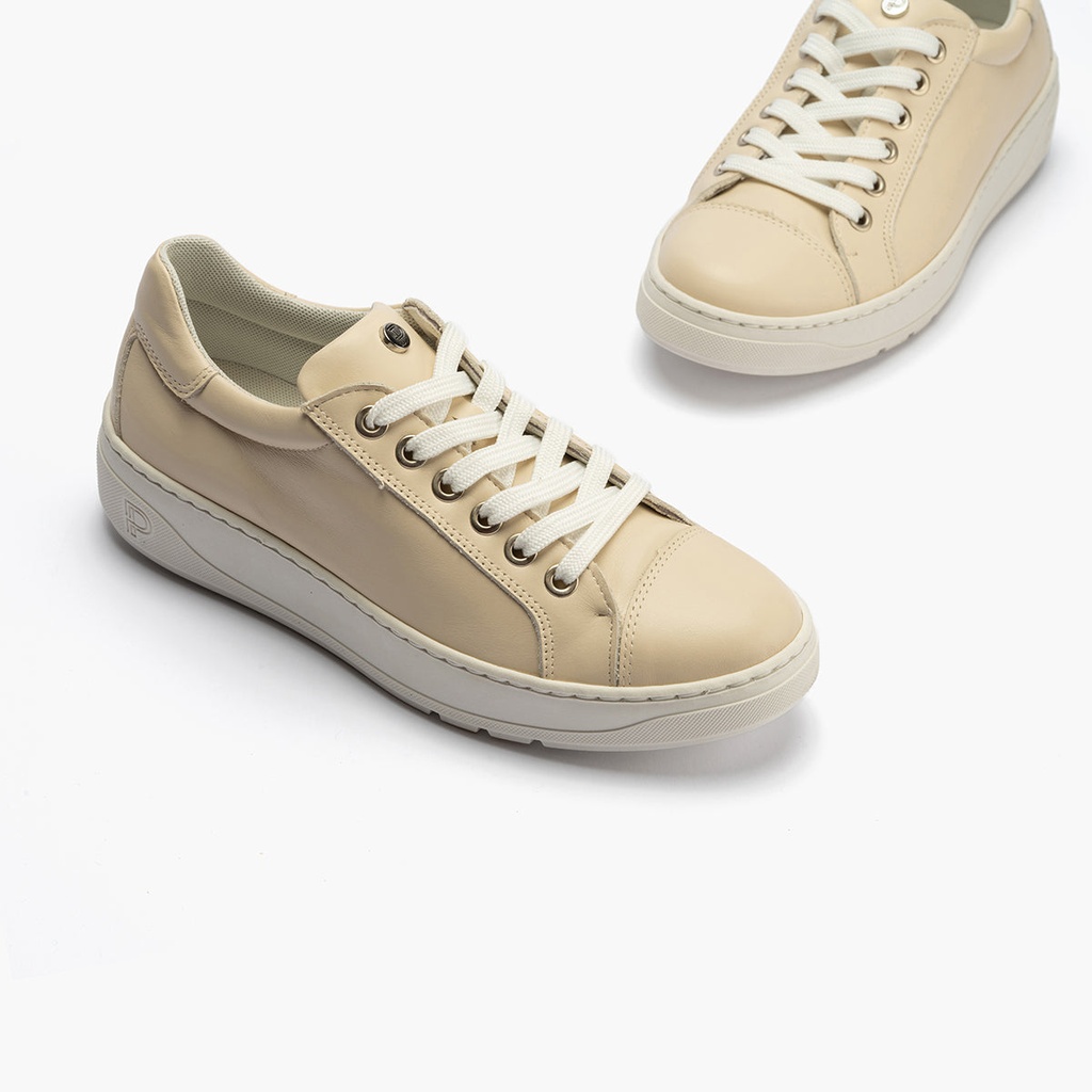 Basket mujer en piel napa CREMA (3)
