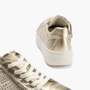 Basket con picados mujer en piel laminado ORO (4)