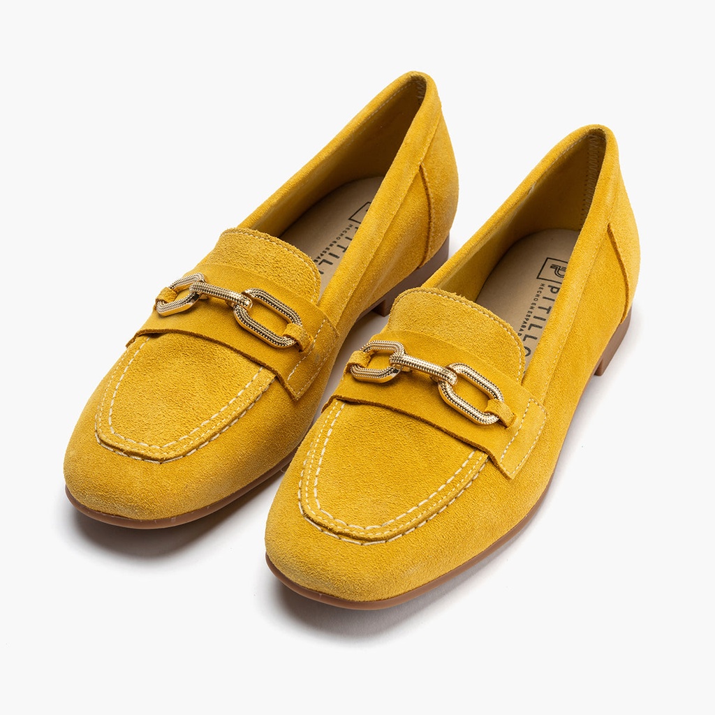 Mocasin con adorno metal mujer en serraje MAIZ-V (1)