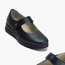 Zapato mercedes plano ancho especial con acabado brillante y suave Marino (1)