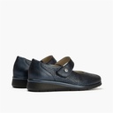 Zapato mercedes plano ancho especial con acabado brillante y suave Marino (4)