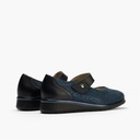 Zapato mercedes ancho especial en piel napa y lycra, con ajuste adaptable Marino (4)
