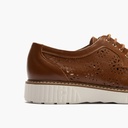 Zapato blucher con cordones, en piel napa perforada Cuero (3)