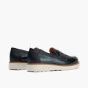 Zapato mocasín con antifaz en piel napa bombeada Marino (5)