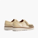 Zapato blucher con cordones y reflejos brillantes Oro (3)