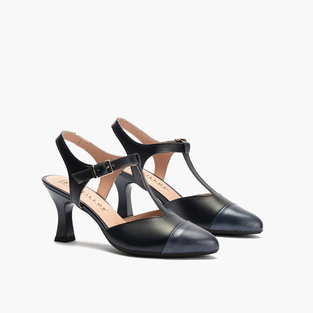 Zapato estilo Gilda con tacón alto y punta fina Marino (1)