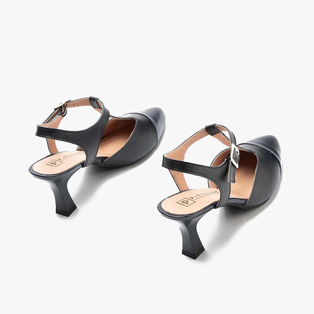 Zapato estilo Gilda con tacón alto y punta fina Marino (3)