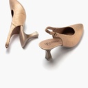 Zapato destalonado con tacón alto y punta fina Nude (3)