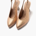 Zapato destalonado con tacón alto y punta fina Nude (4)