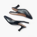 Zapato destalonado con tacón alto y punta fina Marino (4)