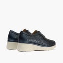 Blucher con cordones, cuña y piel fantasía Marino (5)