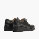 Blucher con cordones, cuña y piel fantasía Negro (2)