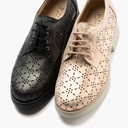 Blucher con cordones, cuña y piel fantasía Nude (5)