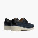 Blucher con cordones, cuña y tejido Marino (2)
