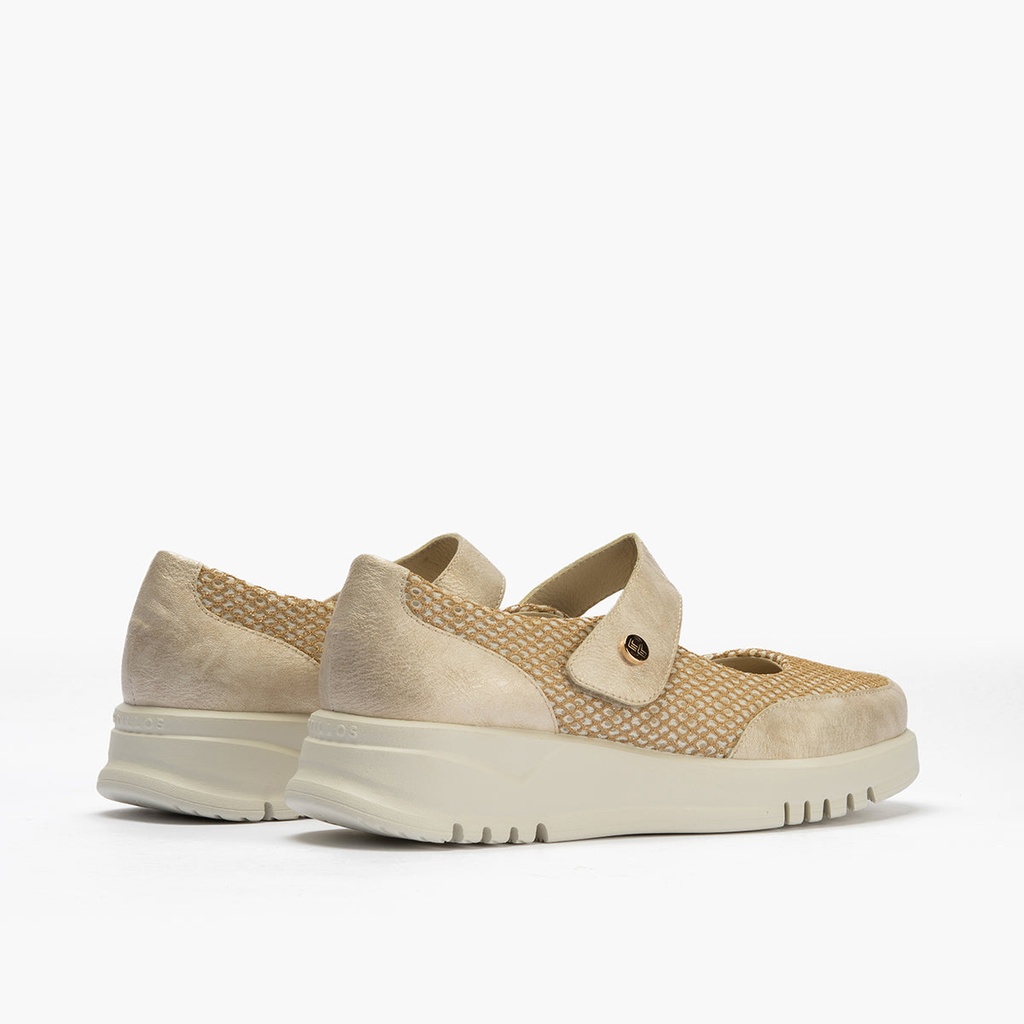 Mocasín con antifaz para mujer Oro (4)