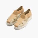 Zapato deportivo de mujer con velcro Taupe (1)