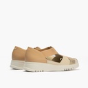 Zapato deportivo de mujer con velcro Taupe (3)
