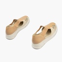 Zapato deportivo de mujer con velcro Taupe (4)