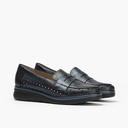Mocasín plano con antifaz en piel napa fantasía y piel napa con acabados metalizados Marin (3)