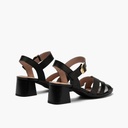 Sandalia con cruzados y tacón medio Negro (3)