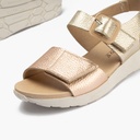 Sandalia deportiva con velcro Nude-Oro (1)
