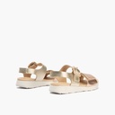 Sandalia deportiva con velcro Nude-Oro (3)