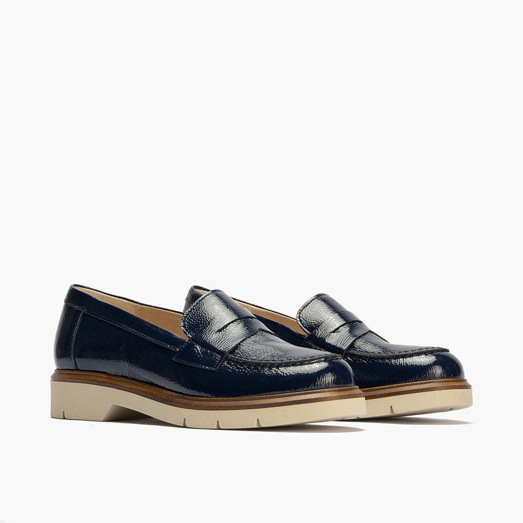 Mocasin mujer en piel charol MARINO (3)