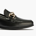 Mocasin con adorno metal mujer en piel napa NEGRO (1)