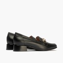 Mocasin con adorno metal mujer en piel napa NEGRO (4)