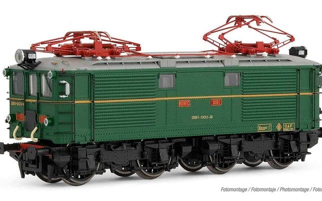 RENFE, locomotora eléctrica clase 281 001-8, con matrícula UIC y quitanieves, ép. IV, con decoder de sonido (1)