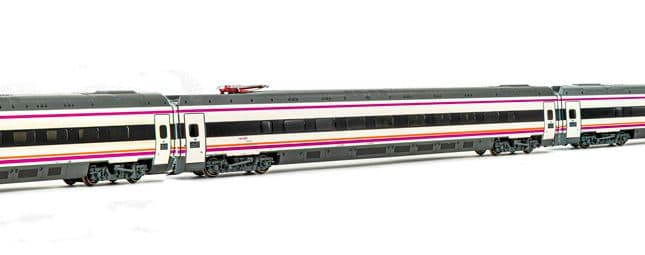 RENFE, set de 4 unidades, automotor eléctrico de alta velocidad S-114, ép. VI, con decoder DCC (1)