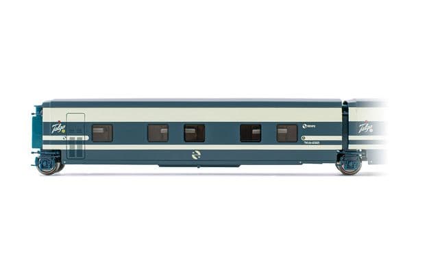 RENFE, Talgo Trenhotel, coche cama con la puerta con puerta a la izquierda, versíon original azul/beige, ép. IV (1)