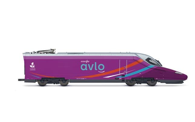 RENFE, set principal de 5 unidades del tren de alta velocidad "AVLO", decoración violeta, ép. VI, con decoder de sonido (6)