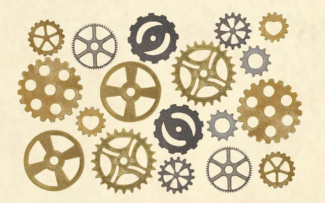 Steampunk Clock Cogs Pack (1)