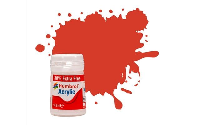 Acrylic Paint: 174 - Signal Red - Satin - (14ml + 30% Extra Free Pot) (1)