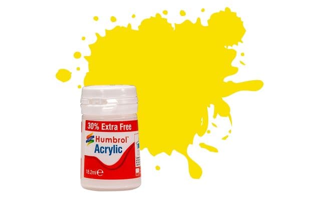 Acrylic Paint: 99 - Lemon - Matt - (14ml + 30% Extra Free Pot) (1)