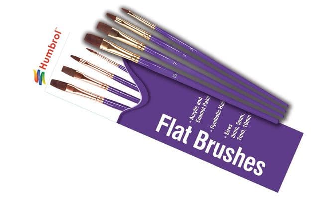 Flat Brush Pack - (Sizes: 3/5/7/10) (3)