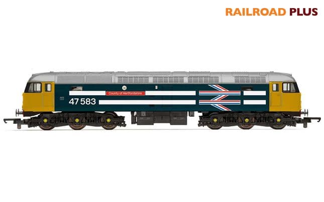 RailRoad Plus BR, Class 47, Co-Co, 47583 ‘County of Hertfordshire’ - Era 7 (1)