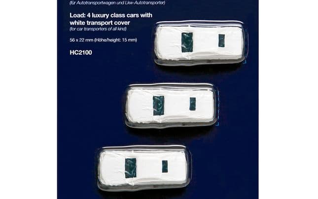 Load: 4 luxury class cars with white transport cover (1)