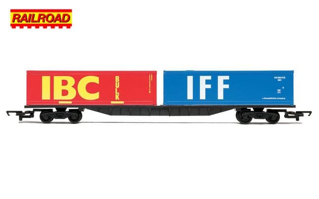 RailRoad BR, FFA Container Wagon, with two 30' containers - Era 7 (1)