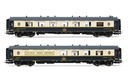 CIWL, 2-unit set of coaches, including 1 x "Côte d'Azur" bar coach n° 4148 and 1 x "Train Bleu" salon coach n° 4160, period V-VI (1)