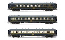 CIWL, 3-unit set of coaches, including 1 x "Riviera" coach n° 2979, 1 x "Anatolie" coach n° 2869 and 1 x "Flèche d'Or" coach n° 4159, period V-VI (1)
