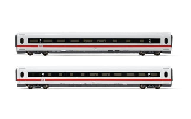 DB AG, set di 2 carrozze aggiuntive ICE 1 BR 401, livrea bianca/rossa, composto da 1 carrozza di 1a classe e 1 carrozza di 2a classe, Tz 157 "Landshut, ep. VI (1)