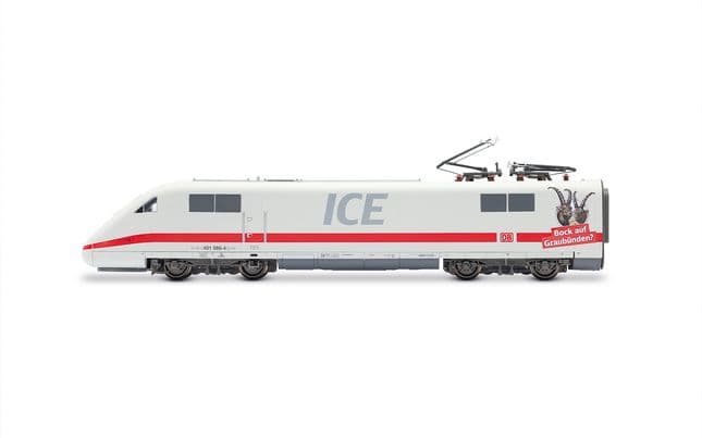 DB AG, ICE 1, Tz 186 "Chur" con pantografi svizzeri aggiuntivi, set base di 4 elementi (unità di testa motrice + folle, carrozza di servizio + 2ª classe), “Bock auf Graubünden” (2)