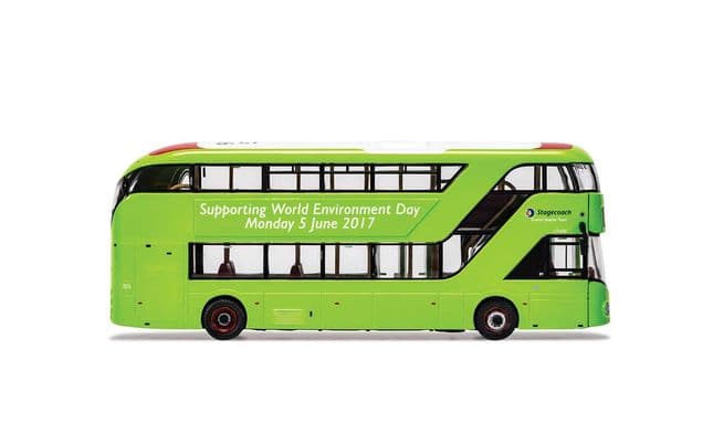 New Routemaster, Stagecoach London, LTZ 1406/LT406, Route N8 Hainault: The Lowe, Supporting World Environment Day (2)